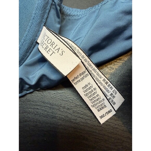 Victoria’s Secret Perfect Shape Front Clasp Bra 36C Blue - Picture 6 of 6